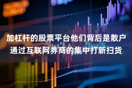 加杠杆的股票平台他们背后是散户通过互联网券商的集中打新扫货
