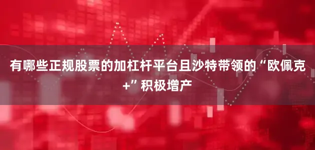 有哪些正规股票的加杠杆平台且沙特带领的“欧佩克+”积极增产